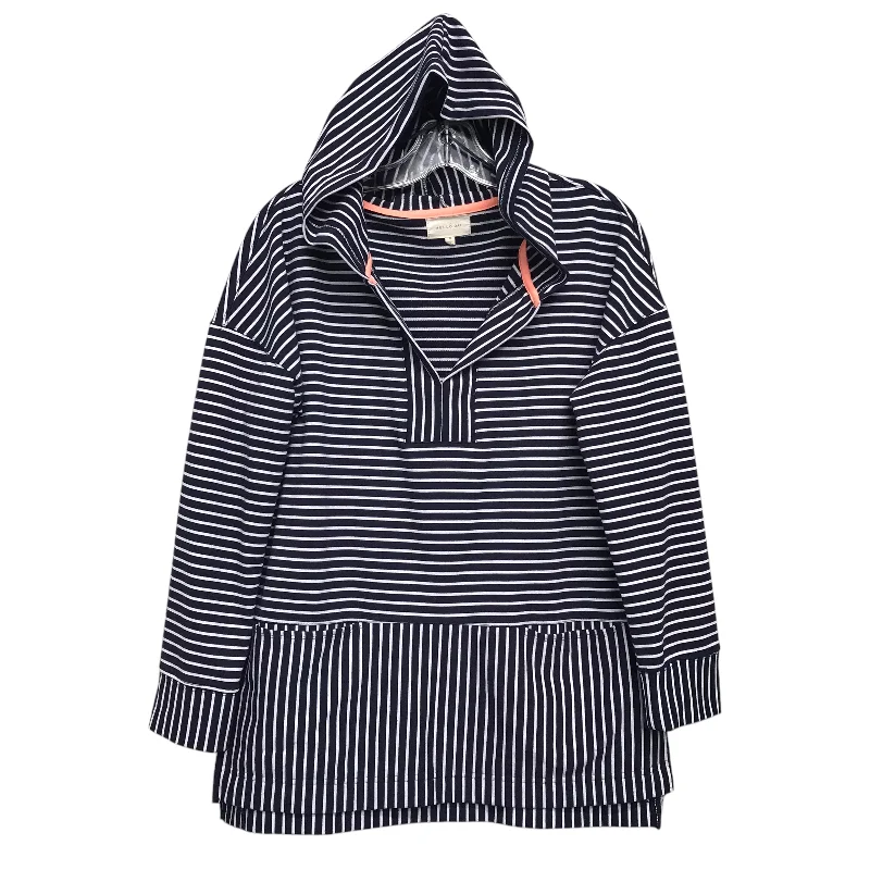 Top Ls By Melloday In Blue & White, Size:M Tailored