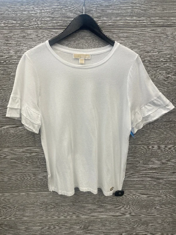 Top Short Sleeve By Michael By Michael Kors In White, Size: L Cool Men's Distressed