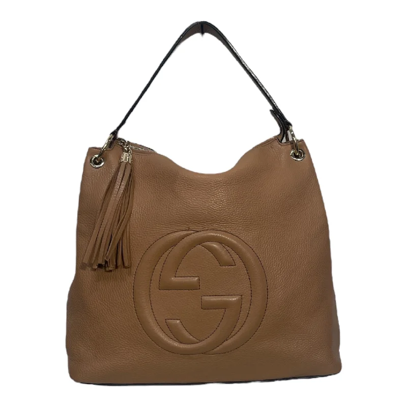 GUCCI/Hand Bag/Leather/BEG/Soho Leather Refined Men's European