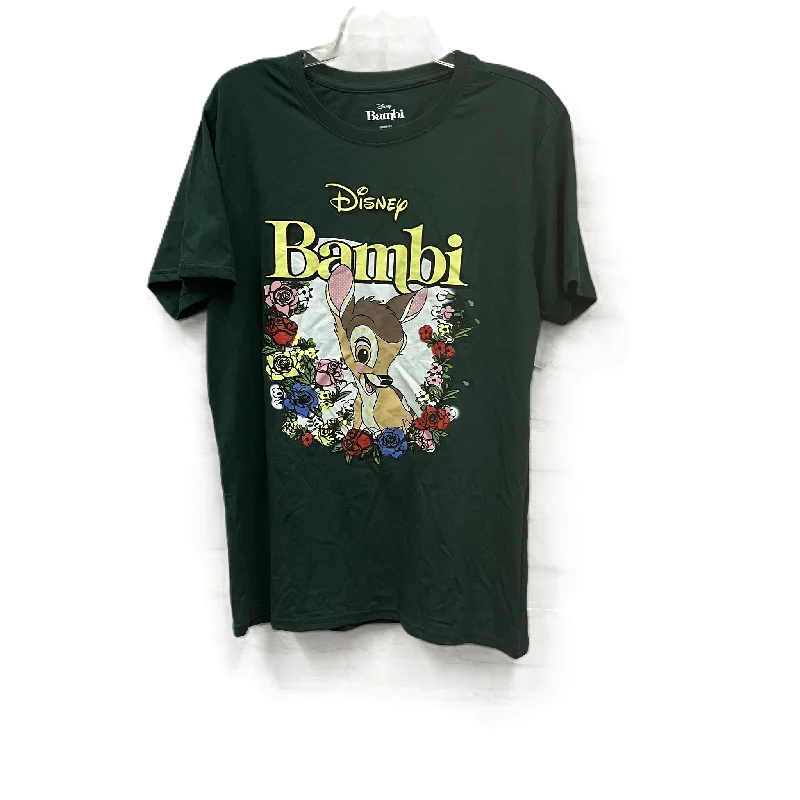 Top Short Sleeve By Disney Store In Green, Size: L Minimalist Men's Casual 