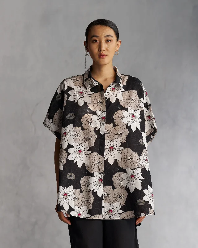 Kaftan Shirt - Black & Grey Bold Men's Animal