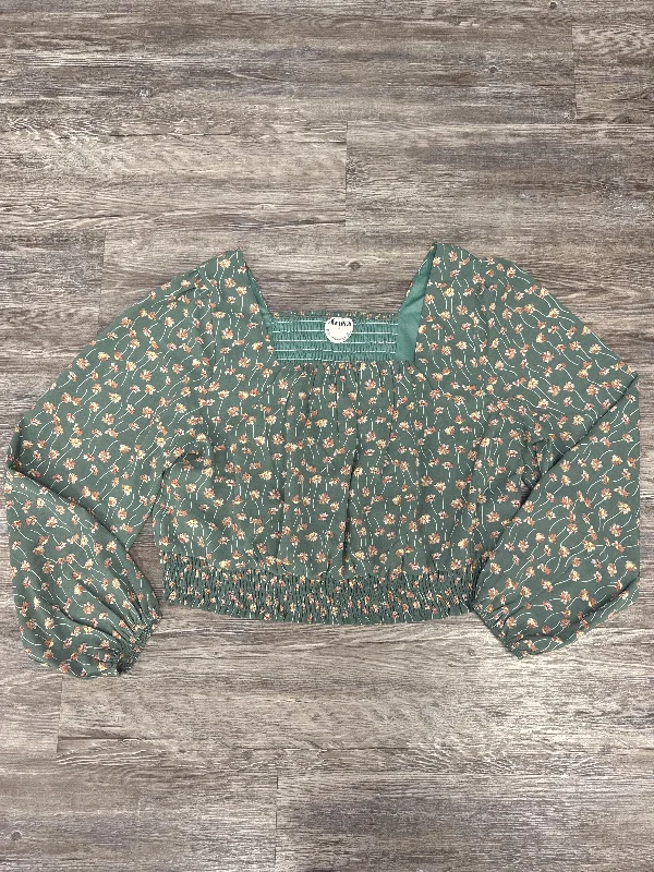 Top Long Sleeve By Arula In Green, Size: 1x Dynamic Men's Moto