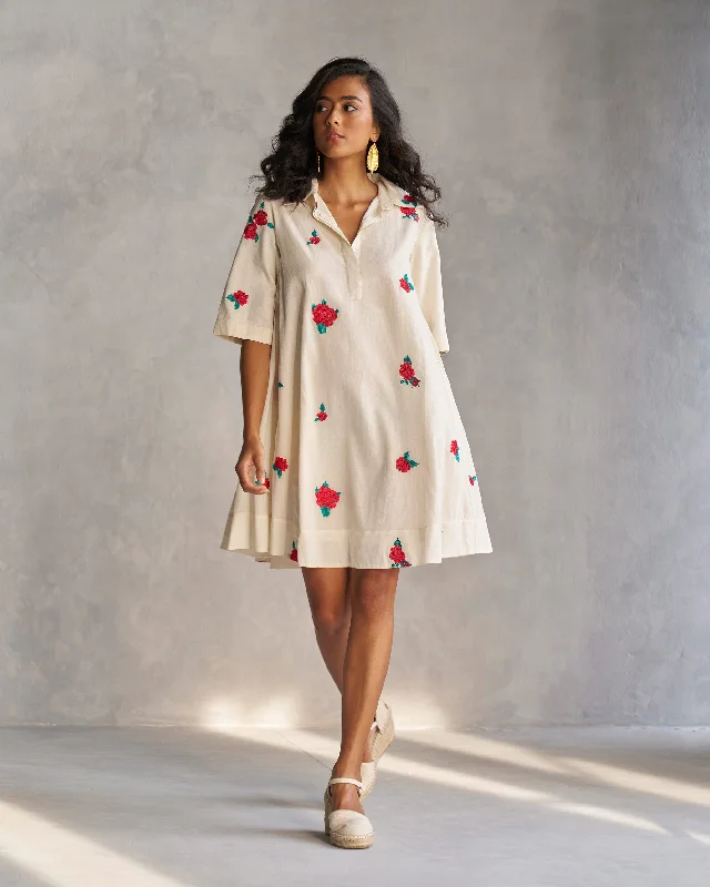 Happy Heart Dress - Ivory Vacation