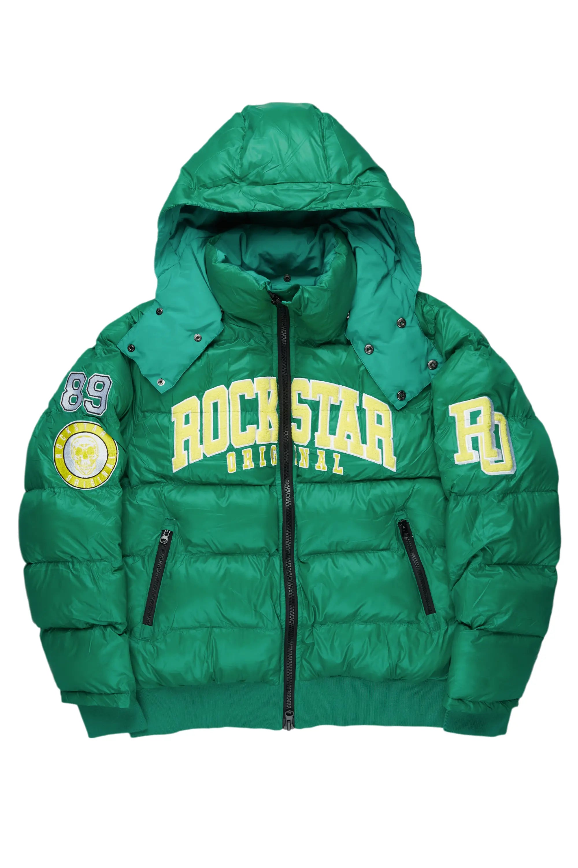 Esmeralda Green Puffer Jacket Trendy Men's Scandinavian