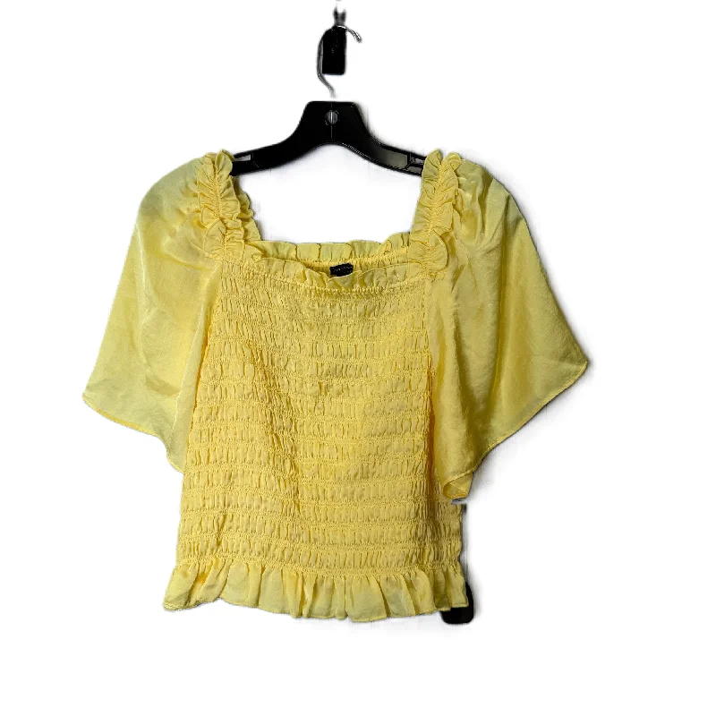 Top Short Sleeve By Ann Taylor In Yellow, Size: M Sporty Men's Tennis