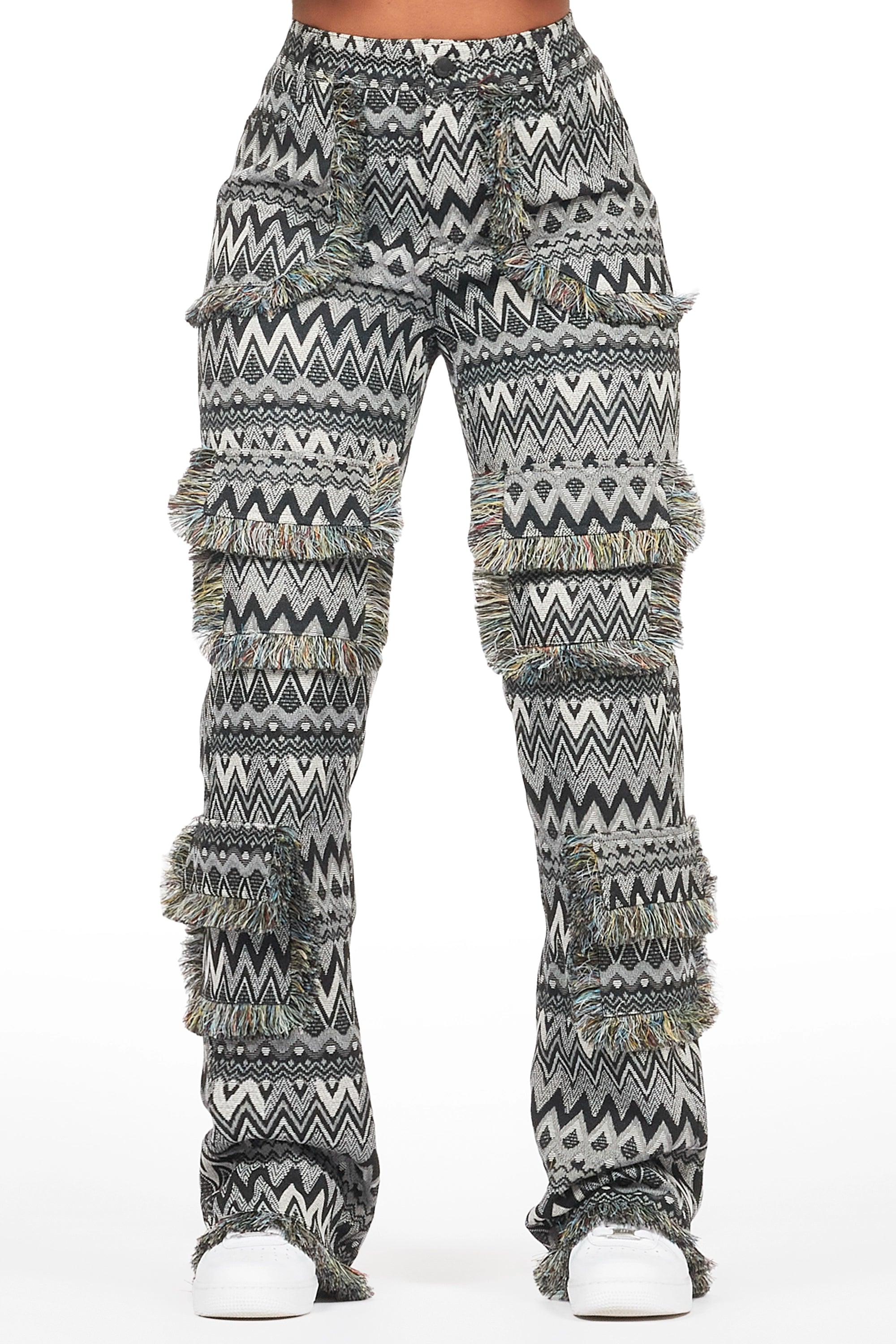 Mikaia Black Tapestry Stacked Pant Dynamic Men's Glow