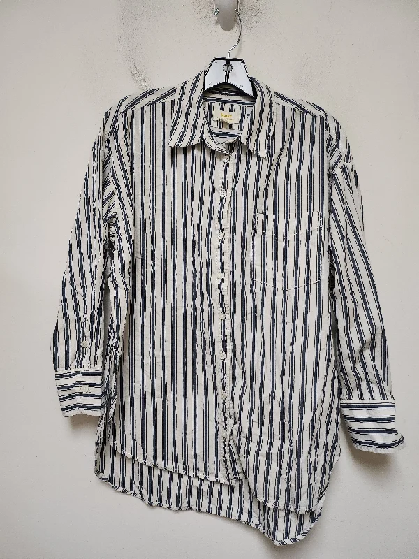 Top Long Sleeve By Maeve In Striped Pattern, Size: S Traditional Men's Country