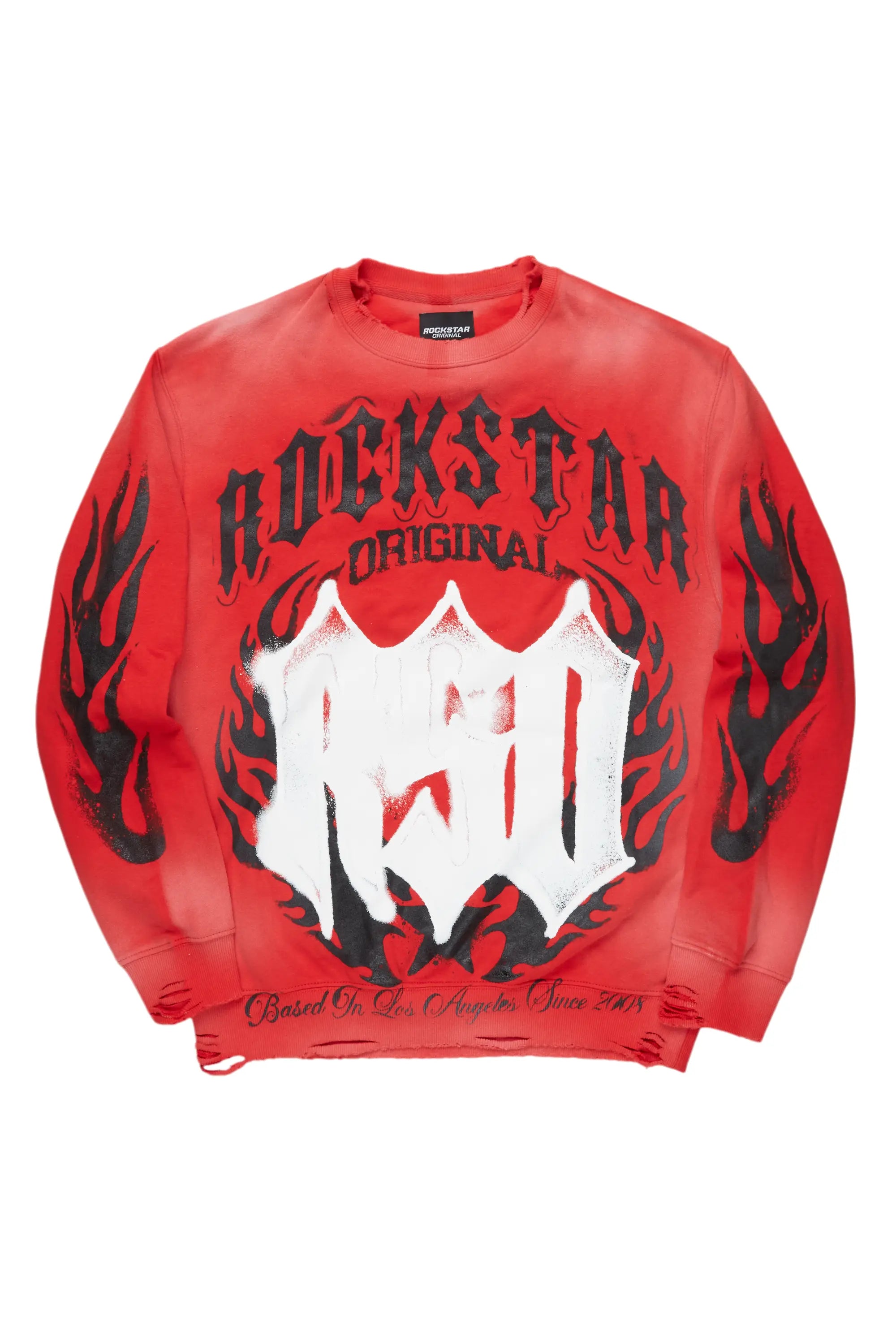 Boaz Red Graphic Crewneck Practical Men's Multi