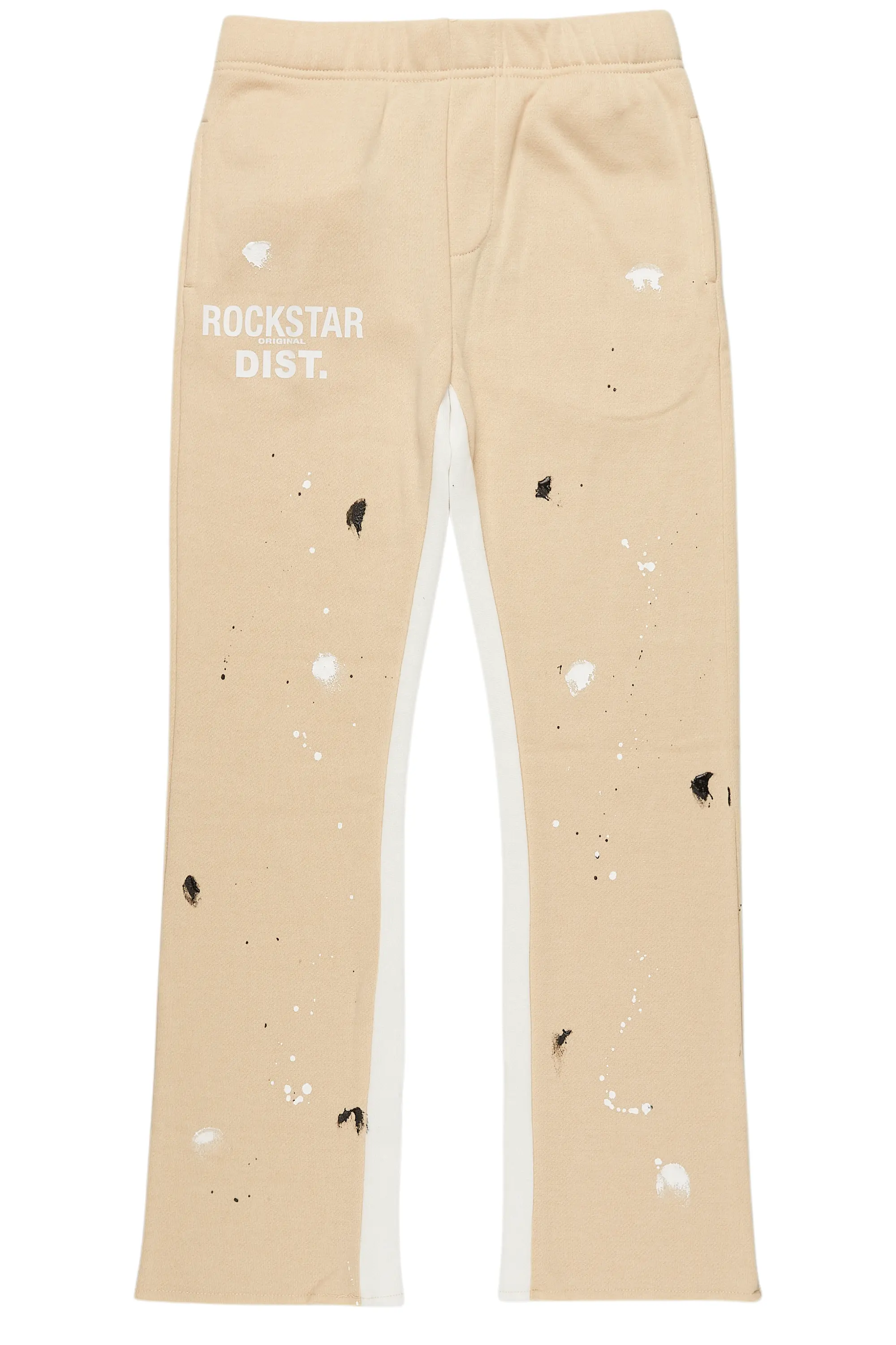 Boys Jaco Beige Baggy Fit Trackpant Tailored