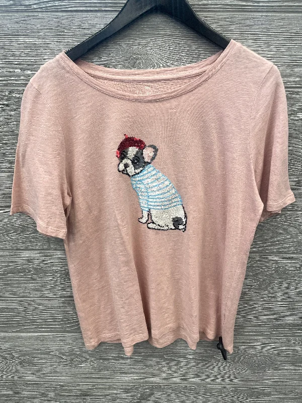 Top Short Sleeve By Talbots In Pink, Size: Petite L Modern Men's 