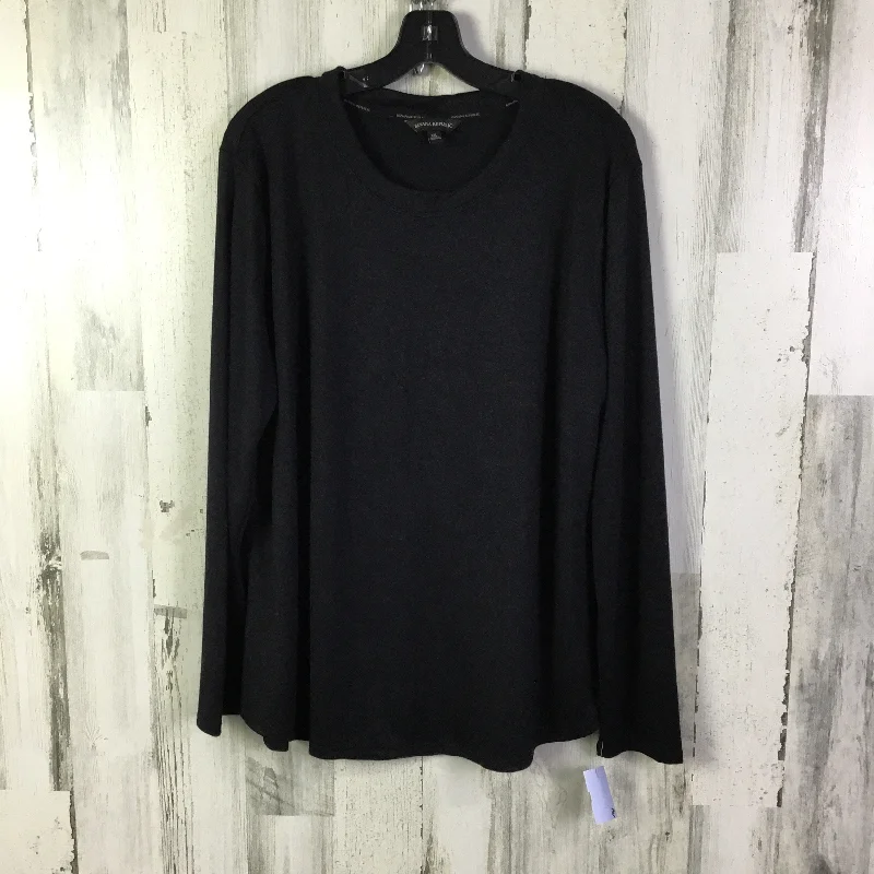Top Long Sleeve Basic By Banana Republic In Black, Size: Xxl Practical Men's Multi