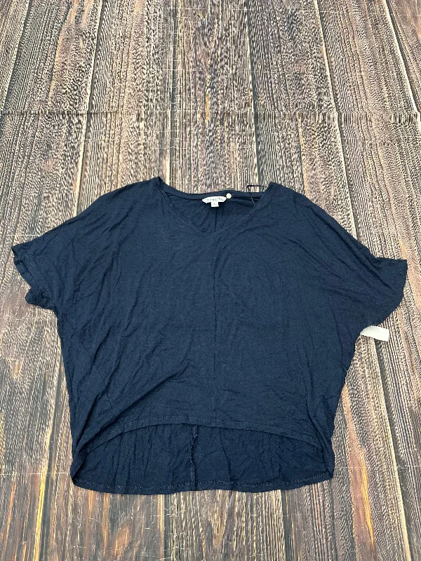 Top Short Sleeve Basic By Ophelia Roe In Blue, Size: L Polished Men's Satin