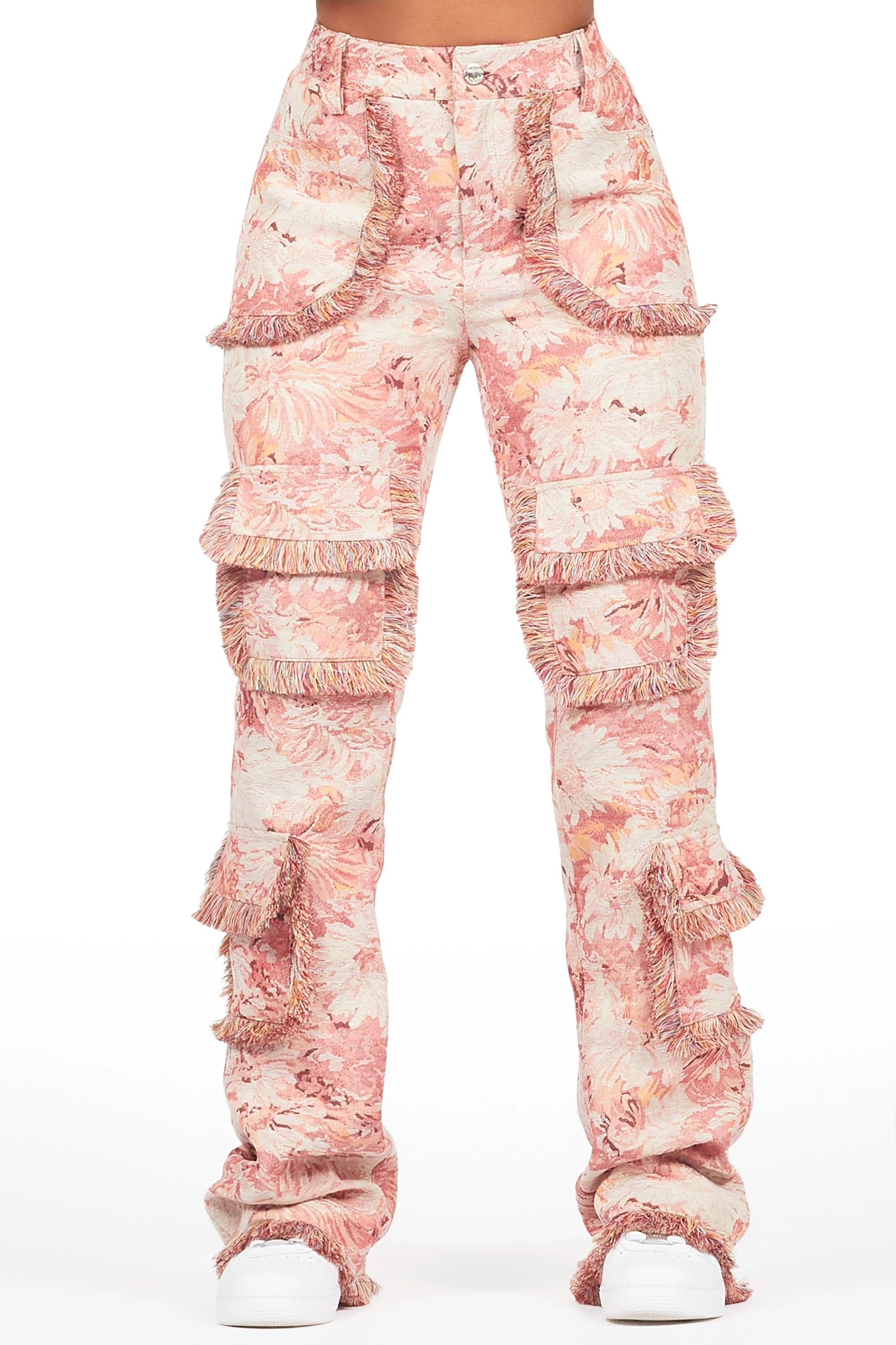 Takecia Pink Tapestry Stacked Pant Modern Men's Tech