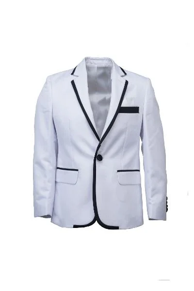 BOYS 2PC WHITE/BLK TUXEDO Relaxed Men's Australian 