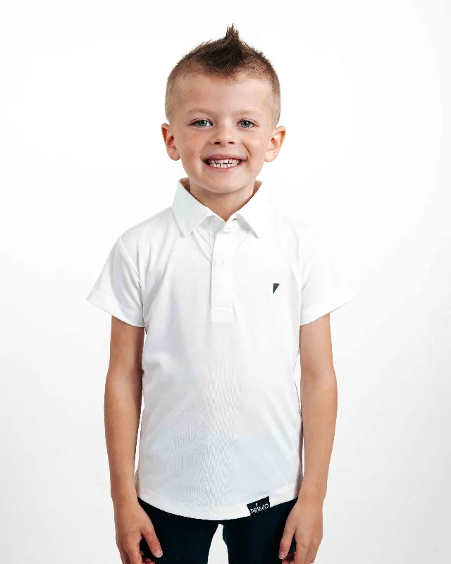 Primo Youth Polo - White Sleek Men's Contemporary 