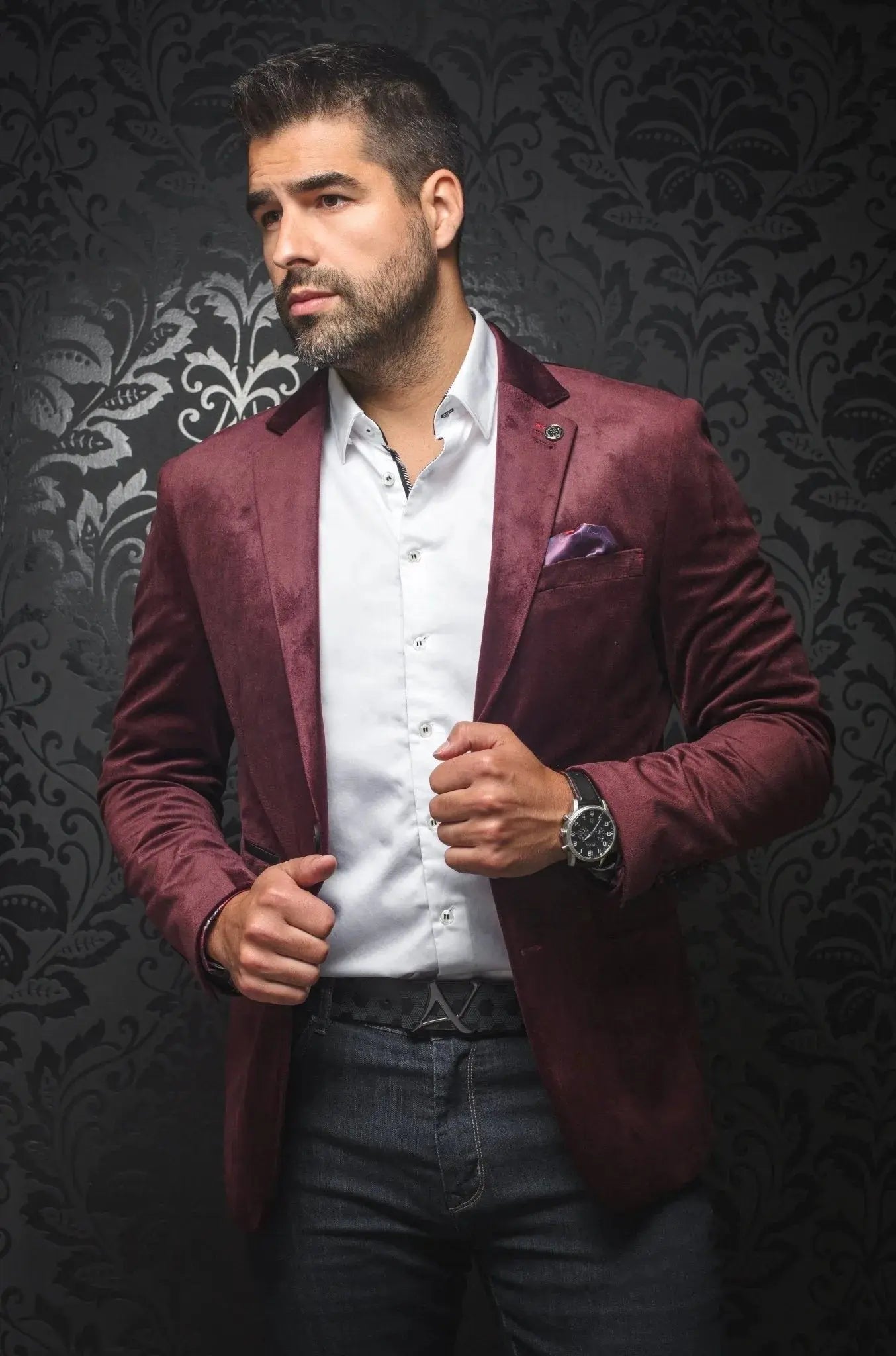 AU NOIR I Blazer I Bogart Burgundy Trendy Men's Scandinavian