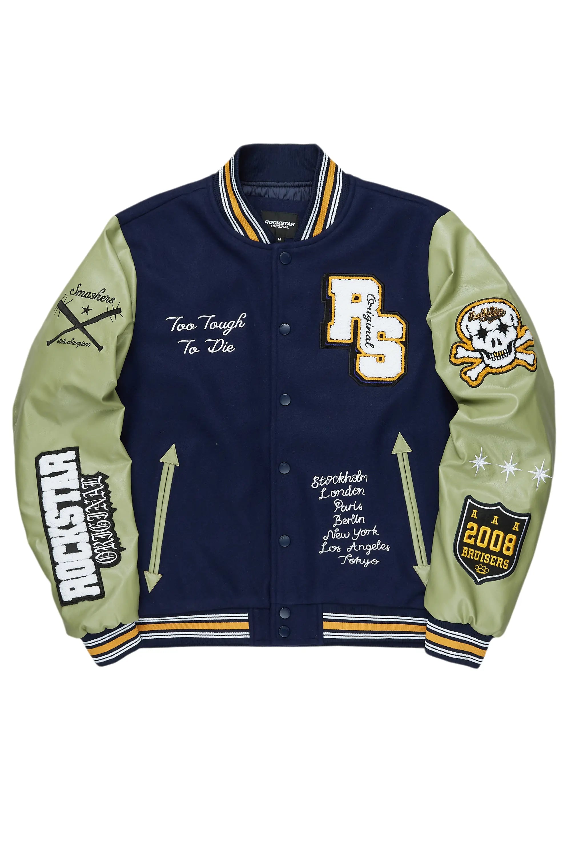 Shexter Navy Varsity Jacket Refined Men's Hand