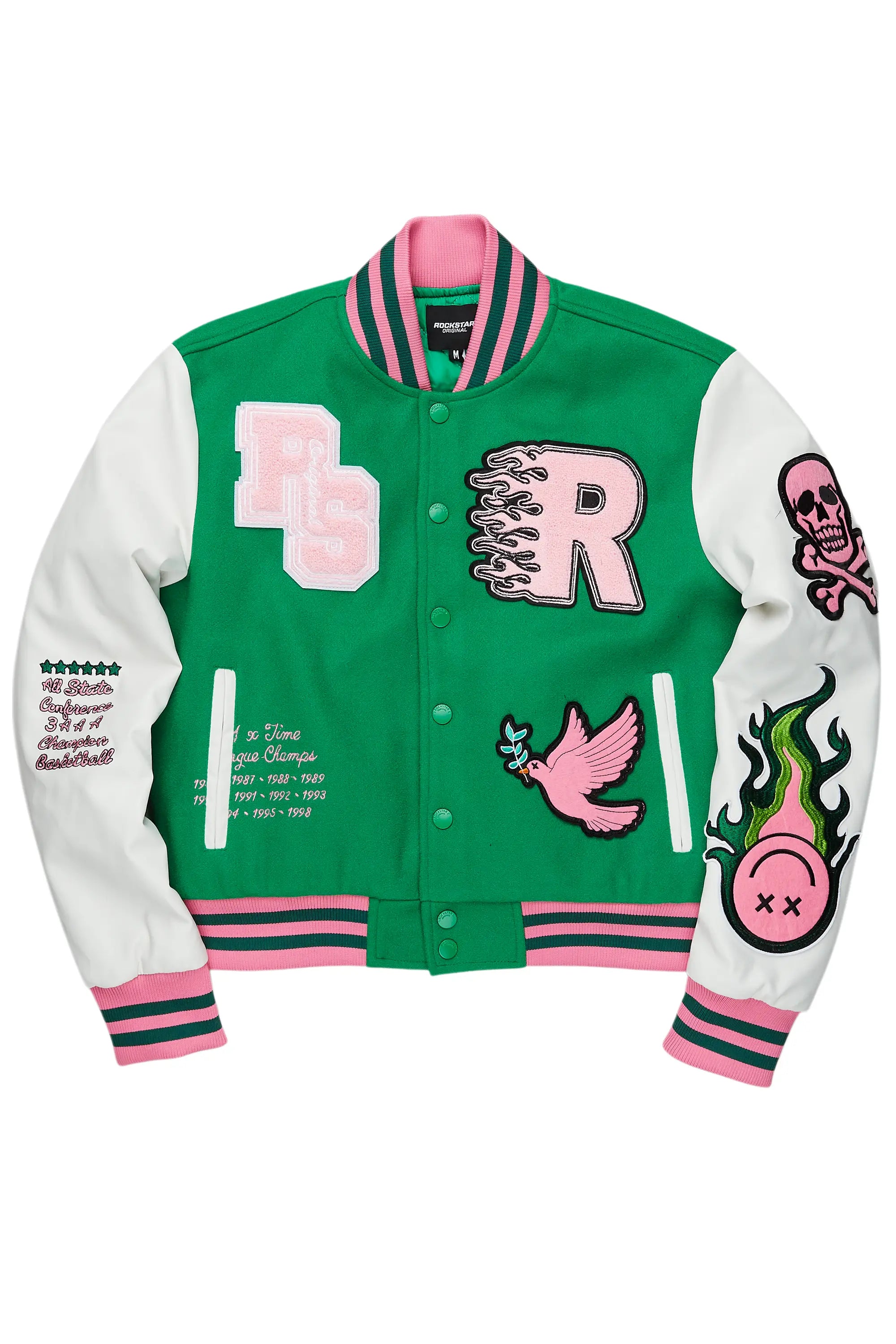 Aniya Green Oversized Varsity Jacket Gym