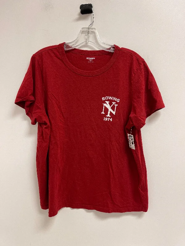 Top Short Sleeve By Old Navy In Red, Size: Xl Athletic Men's High