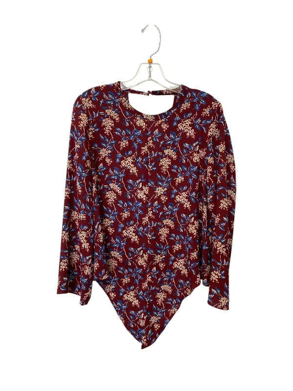 Top Long Sleeve By Madewell In Floral Print, Size: M Beach