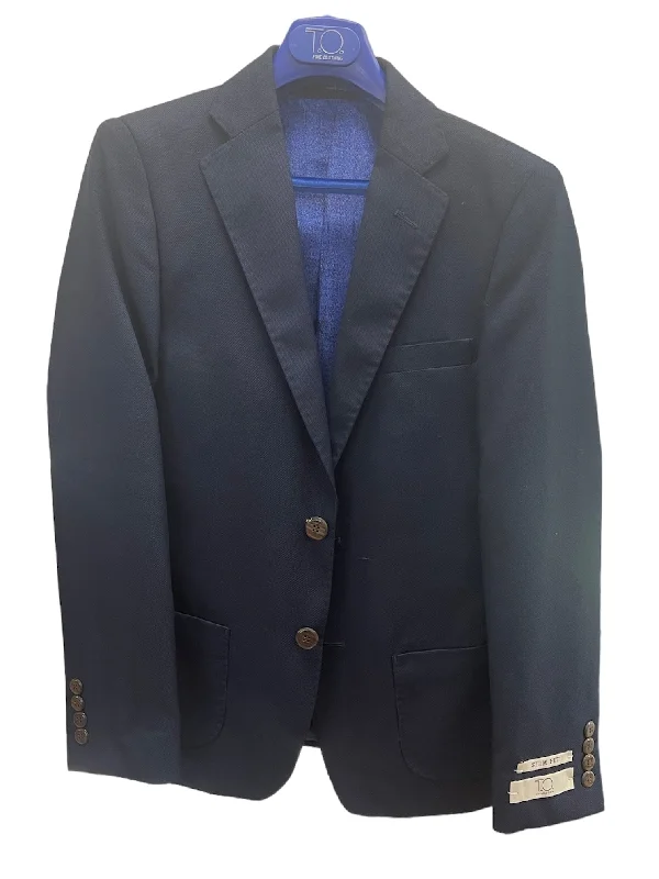 BOYS SLIM FIT SOLID BLAZER - BLUE Earthy Men's Hemp