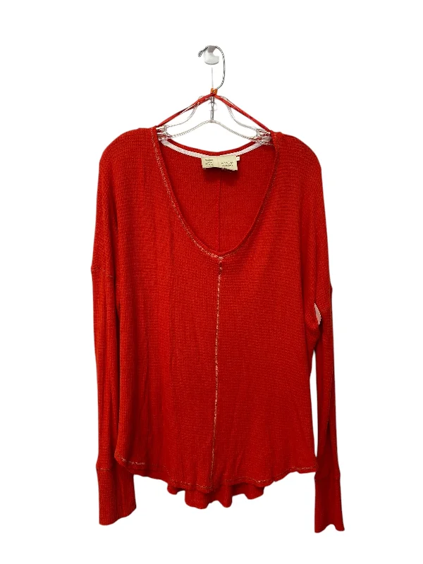 Top Long Sleeve By Saturday/sunday In Orange, Size: M Relaxed Men's Australian 