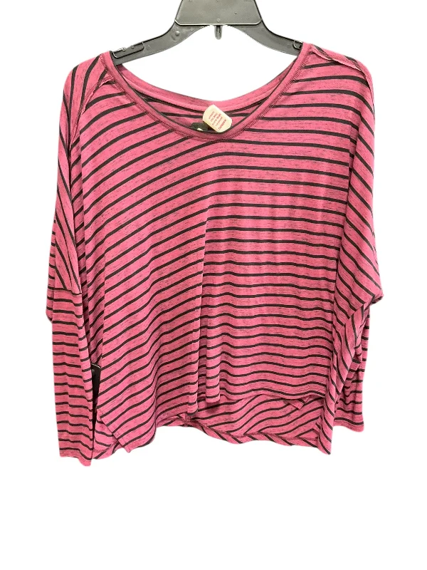 Top 3/4 Sleeve By Free People In Purple, Size: Xs Athletic Men's High