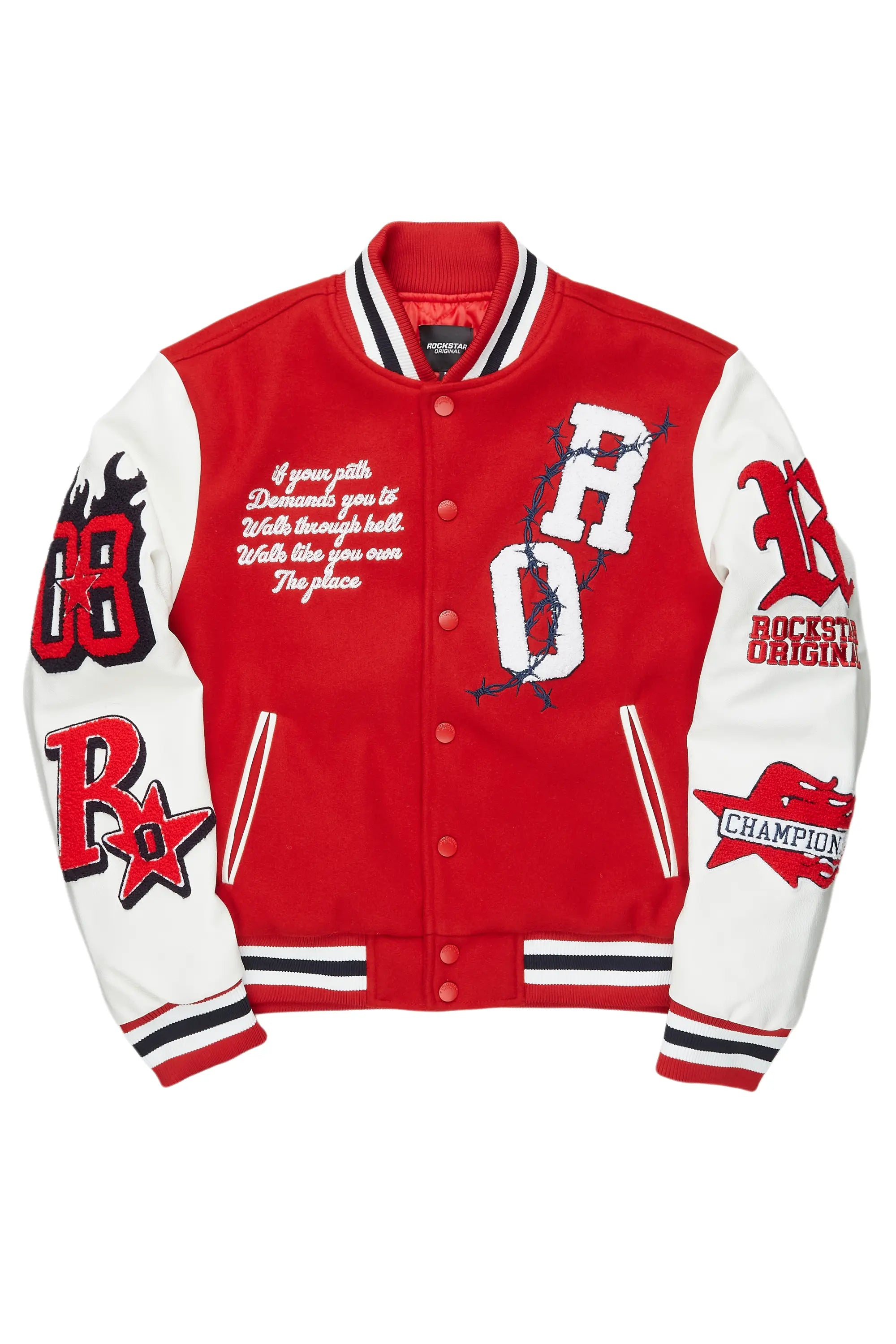 Skoll Red Varsity Jacket Bohemian Men's Free