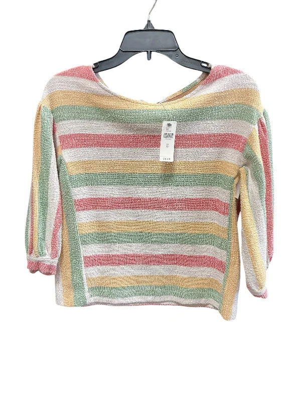 Top 3/4 Sleeve By Current Air In Striped Pattern, Size: Xs Cozy Men's Winter