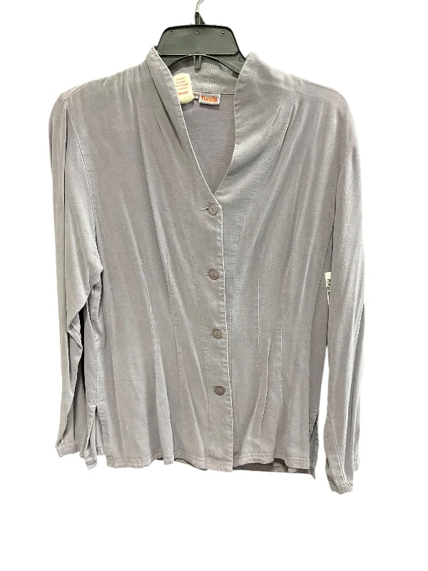 Top Long Sleeve By Tianello In Purple, Size: Xs Dapper Men's 1920S
