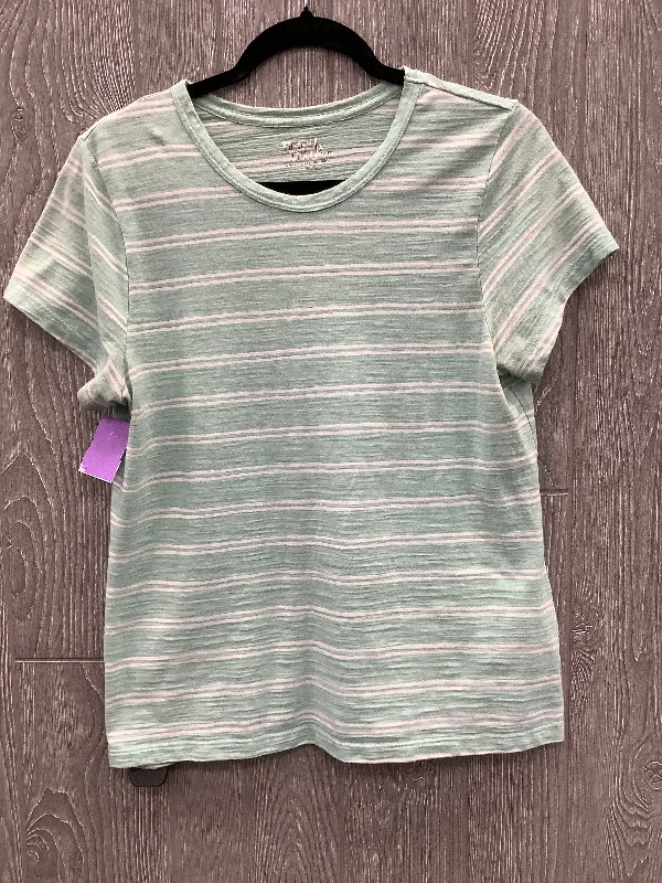 Top Short Sleeve By Time And Tru In Green, Size: L Monochromatic All