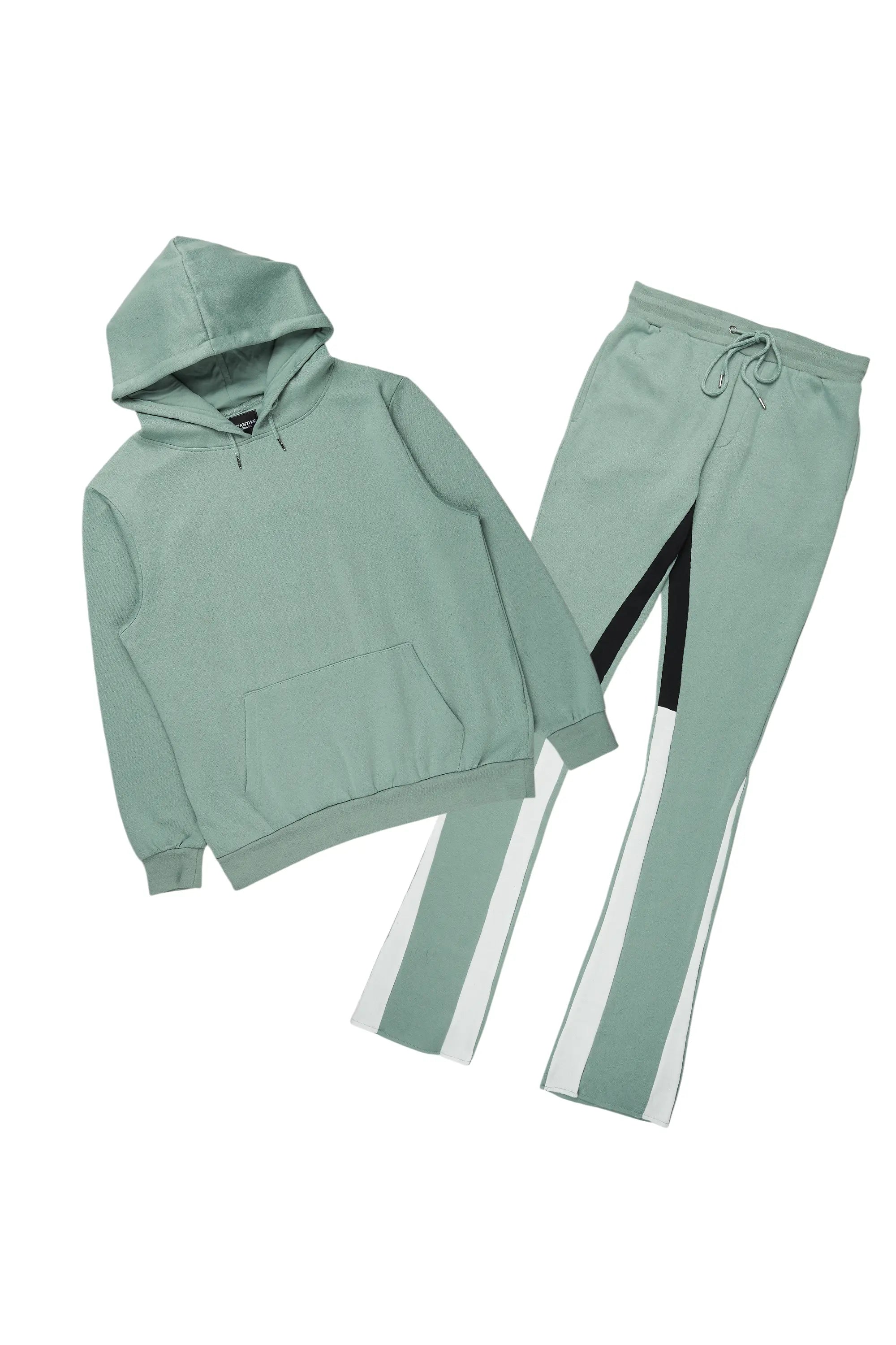 Basic Sage Hoodie/Stacked Flare Track Set Rugged Men's Outdoor 