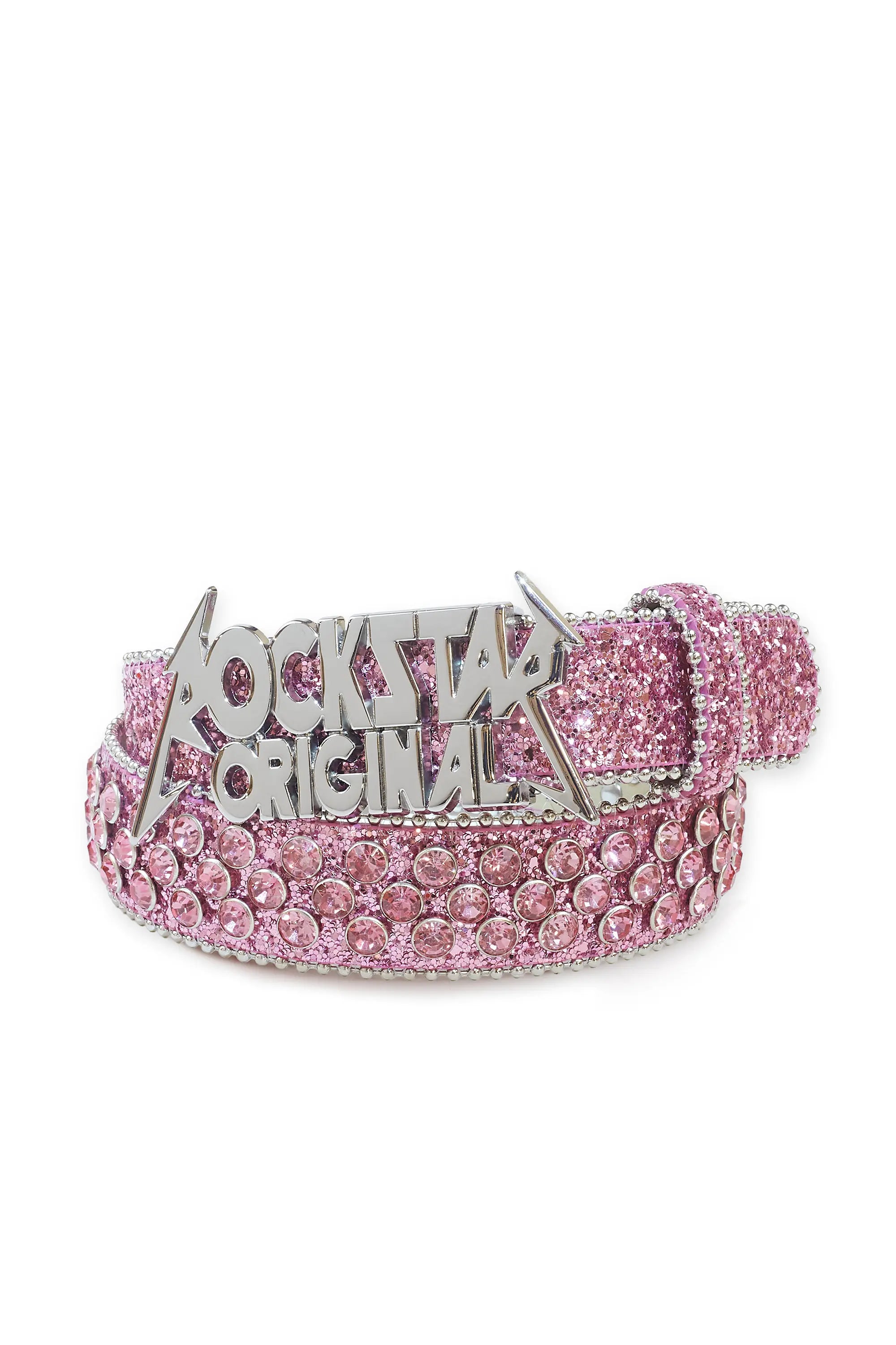 Jazlynn Pink Rhinestone Belt Refined Men's European