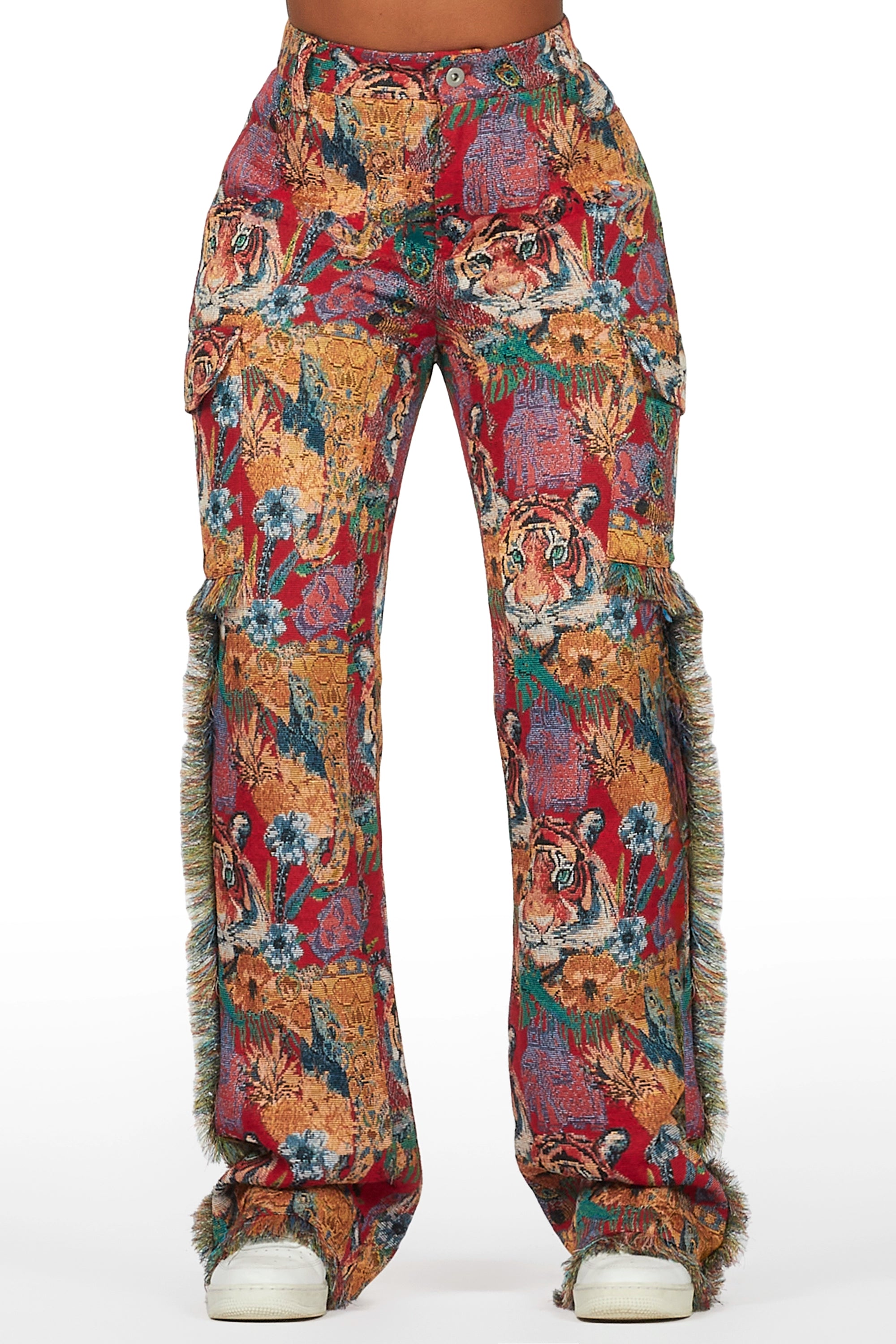 Rena Red Tapestry Stacked Pant Tough Men's Military