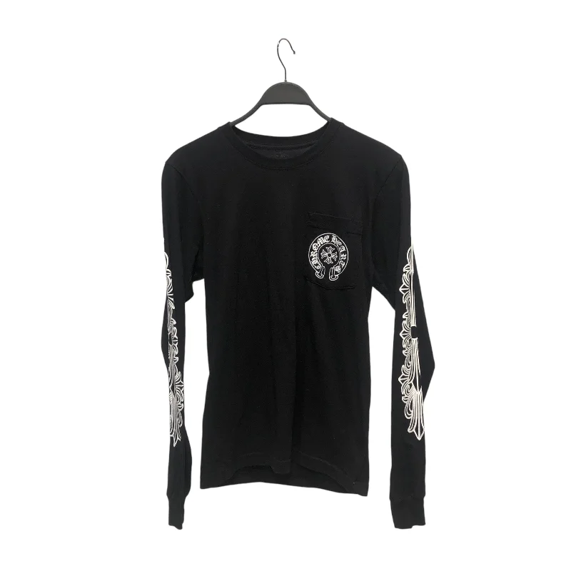 CHROME HEARTS/LS T-Shirt/S/Cotton/BLK/CLASSIC HORSESHOE Youthful Men's Pop