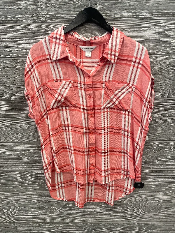 Top Short Sleeve By Christopher And Banks In Orange, Size: L Tough Men's Military