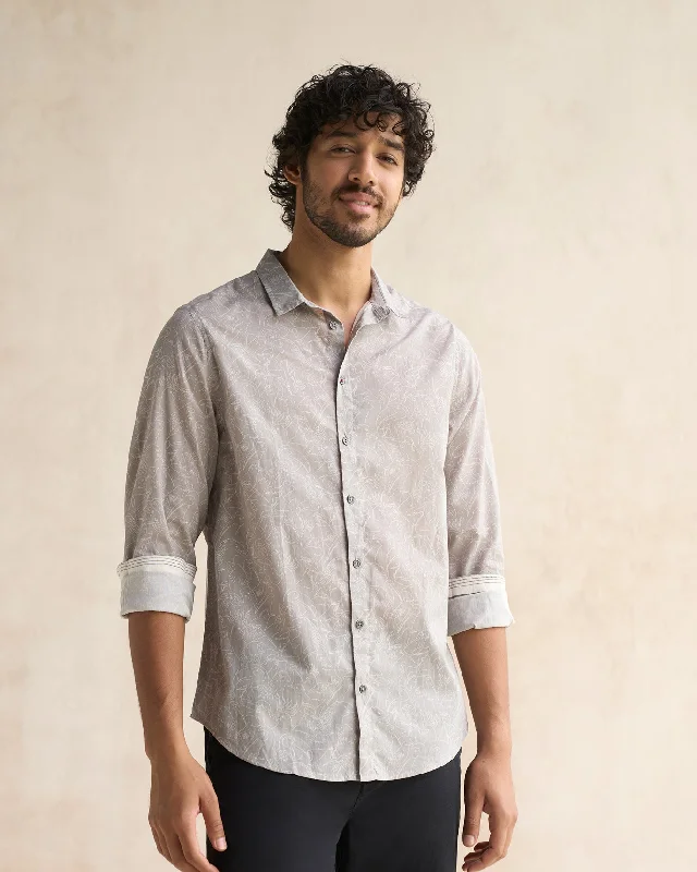 Hakuna Shirt - Grey Sleek Men's Contemporary 