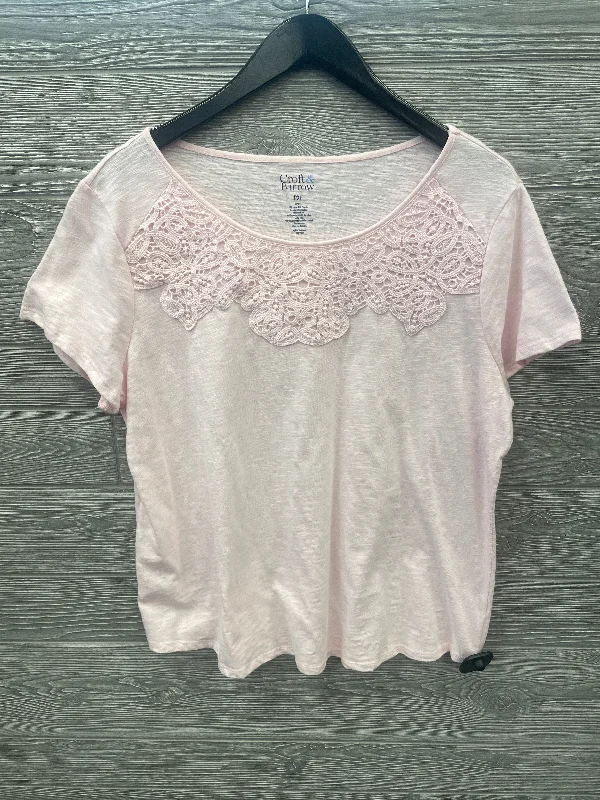 Top Short Sleeve By Croft And Barrow In Pink, Size: Petite   Xl Sophisticated Men's 
