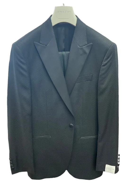 JACK VICTOR PEAK LAPEL TUXEDO - BLACK Cool Men's Distressed