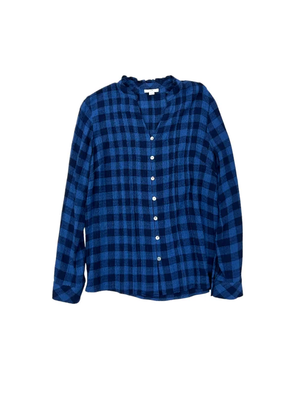 Top Long Sleeve By J. Jill In Black & Blue, Size: S Gym