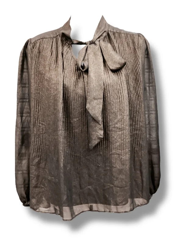 Top Long Sleeve By Nanette By Nanette Lepore In Gold, Size: S Sleek Men's Contemporary 