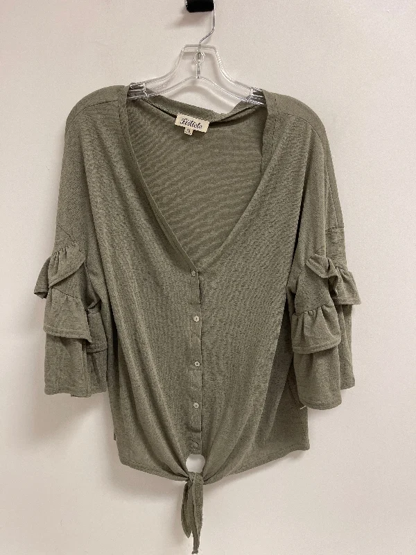 Top Short Sleeve By Listicle In Green, Size: L Street