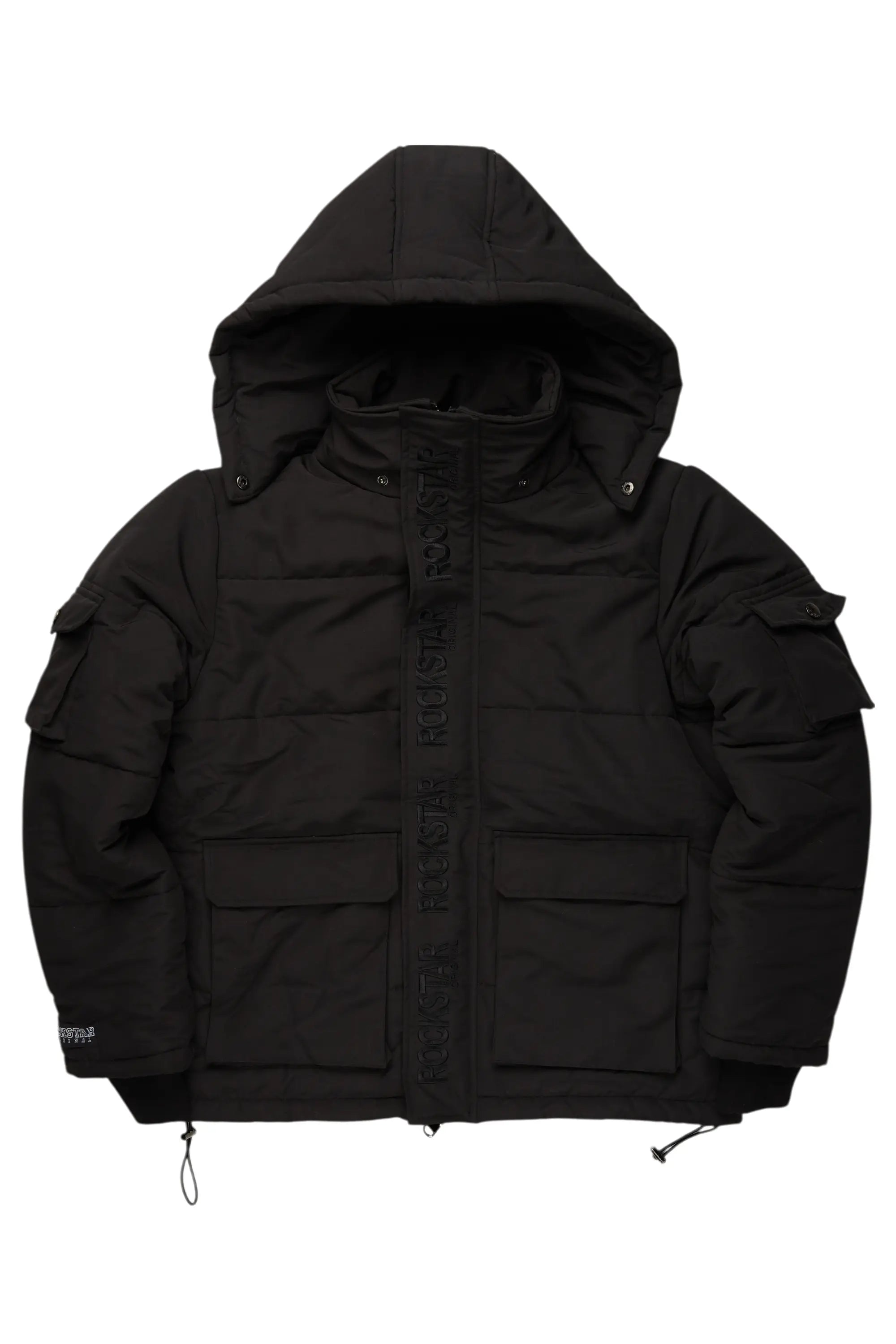 Adley Black Utility Puffer Jacket Business