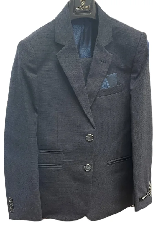 BOYS CHECK SUIT - NAVY Bohemian Men's Free