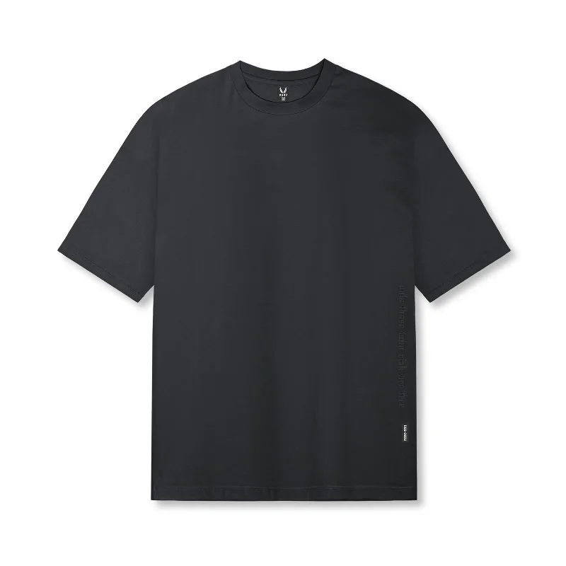 0824. Supima® Oversized Tee - Dusk Black