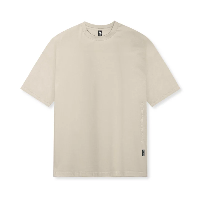 0824. Supima® Oversized Tee - Sand Smoke