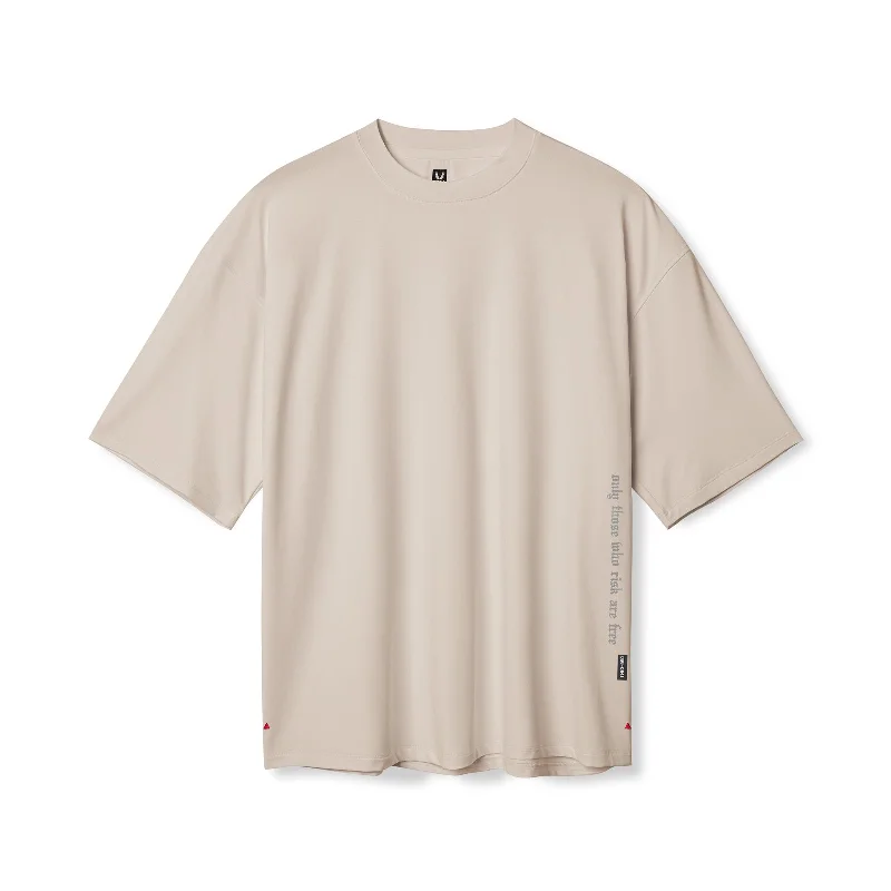 0841. 3D-Lite® 2.0 Lycra® 3/4-Sleeve Oversized Tee - Sand Smoke "OTWR"