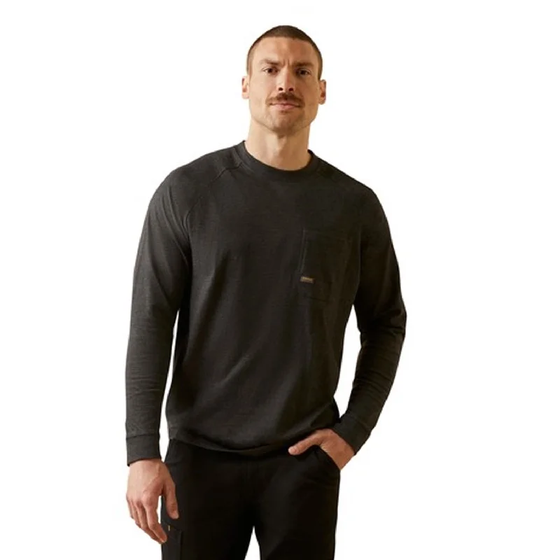 Ariat Men's Rebar Cotton Strong Long Sleeve T-Shirt_Charcoal Heather