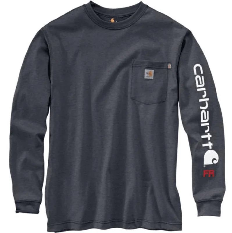 FR Force Long Sleeve Logo T-Shirt - Granite Heather