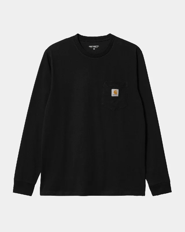 Long Sleeve Pocket T-Shirt | Black